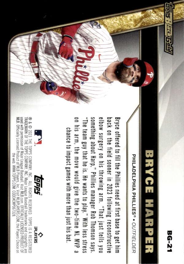 Amazon.com: 2023 TOPPS UPDATE SERIES BLACK GOLD #BG-21 BRYCE